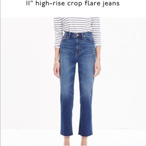 Madewell 11” High Rise Crop Flare Jeans